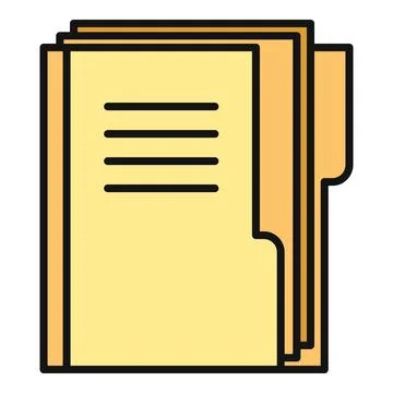 Storing business documents in an organized folder filing system 스톡 일러스트