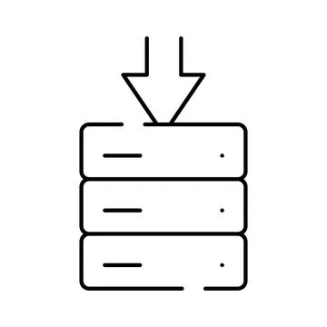 Storing data on server, download database icon Stockillustratie
