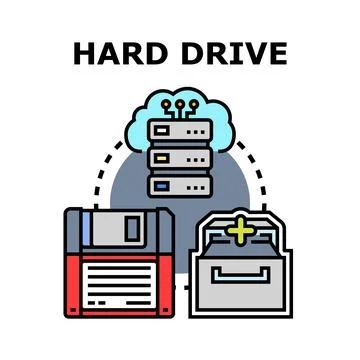 Storing digital data using cloud and physical media イラスト素材