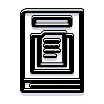 Storing digital documents in a secure folder icon Stock Illustration