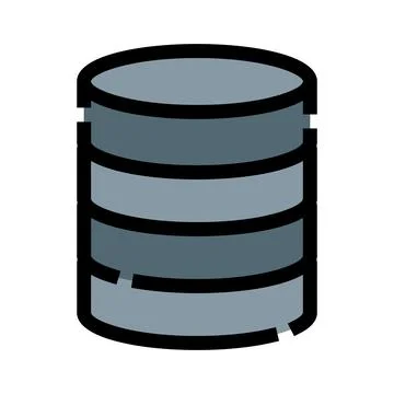 Storing digital information on a modern database icon Stockillustratie