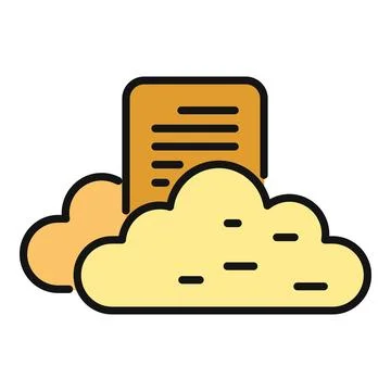 Storing documents in cloud storage illustrating data backup Stockillustratie