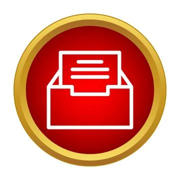 Storing documents in a file cabinet archive icon Illustrazione stock