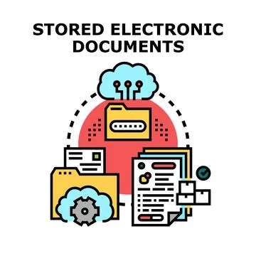 Storing electronic data on a cloud architecture system 스톡 일러스트