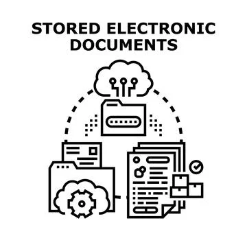 Storing electronic data on a cloud architecture system 스톡 일러스트