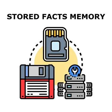 Storing facts and memory data vector concept イラスト素材