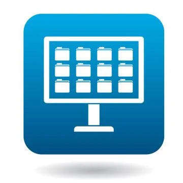 Storing files in computer icon, simple style Stock-Illustration
