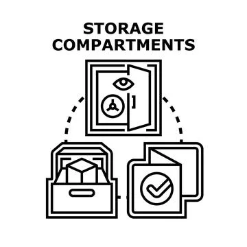 Storing valuable assets and important documents concept 스톡 일러스트
