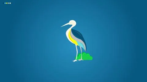 Stork bird vector gradient Stock Illustration