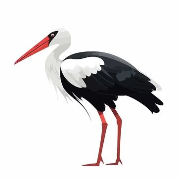 Stork bird vector Stock Illustration