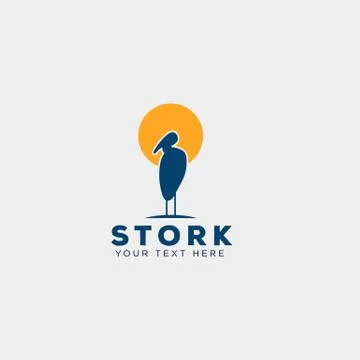 Stork business logo template creative vector illustration Stock Illustration