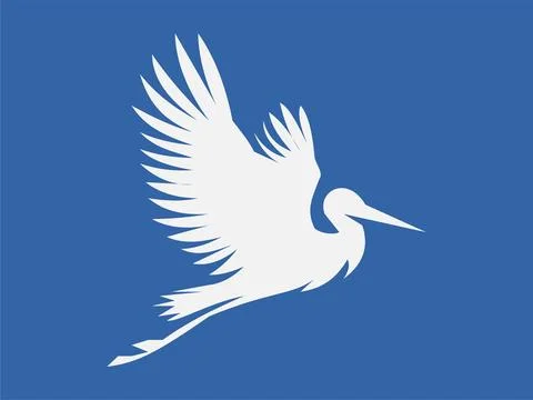 Stork Icon Minimalist Vector Design Stock Illustration