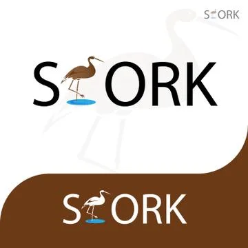 STORK LOGO 3 Stock Illustration