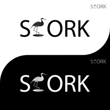 STORK LOGO 5 Stock Illustration