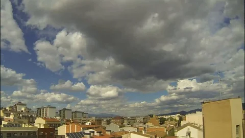 A storm above the town Video stock 106024721