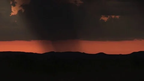 Storm after sunset with lightening Video stock 84542528