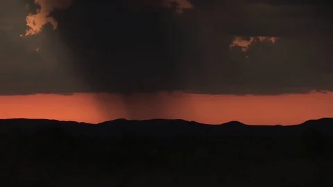 Storm after sunset with rain Video stock 84540969