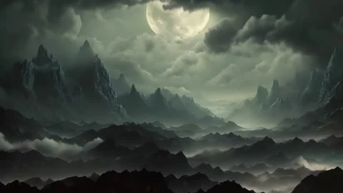 A storm on an alien planet Stock Footage 256043092