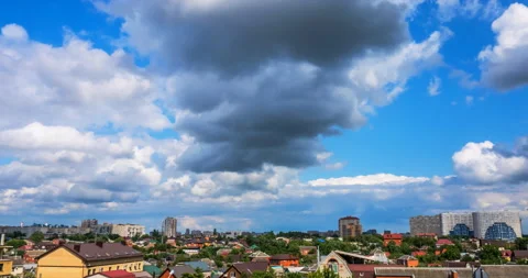 Storm and cumulus clouds flying Stock Footage 112613703