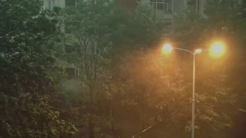 Storm and Heavy Rain Stock Footage 70858363