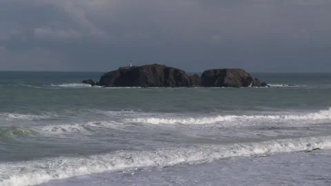 Storm and lighthouse Stock Footage 147490304
