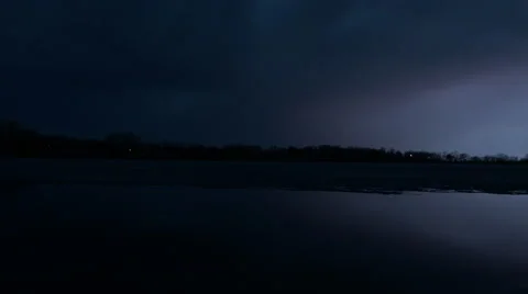 Storm and lighting evening Stock Footage