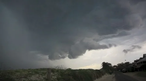 Storm and Lightning and beach Stock Footage 40735204