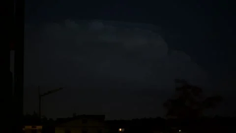 Storm and lightning at night Stock Footage 246791782