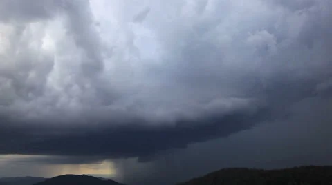 Storm and Rain Timelapse over Mountains Stock Footage 40681759