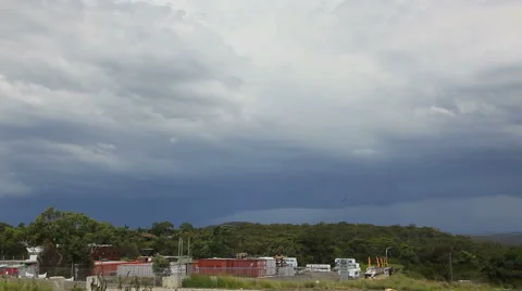 Storm and Shelf Cloud Time Lapse Stock Footage 40682926