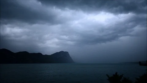 Storm and thunderstorm. Stock Footage 110793231