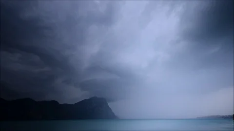 Storm and thunderstorm. Video stock 111069422