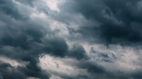 The storm is approaching with dark clouds Video stock 244449561