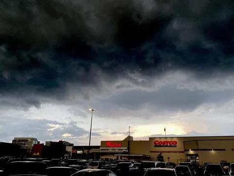 Storm Approaching over Costco Stock Photos
