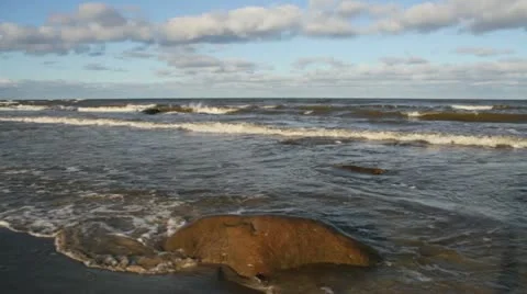 Storm at the Baltic sea. Stockbeeldmateriaal 12541085