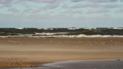 Storm at the Baltic sea. Stockbeeldmateriaal 12541776