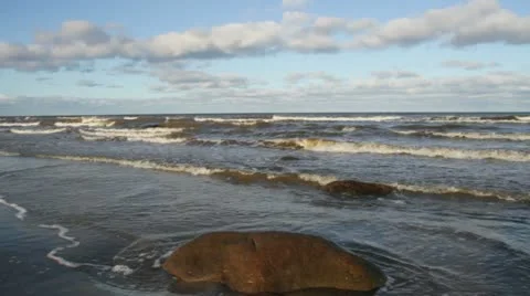 Storm at the Baltic sea. Stockbeeldmateriaal 12541919