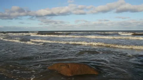 Storm at the Baltic sea. Stockbeeldmateriaal 12541927