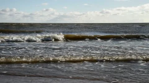Storm at the Baltic sea. Stockbeeldmateriaal 12581289