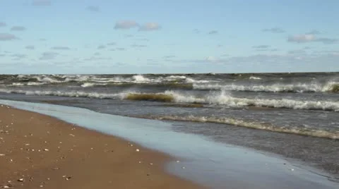 Storm at the Baltic sea. Stockbeeldmateriaal 12581297