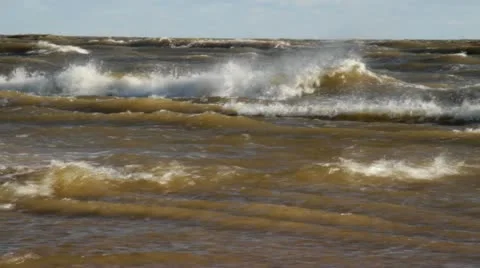 Storm at the Baltic sea. Stockbeeldmateriaal 12581476