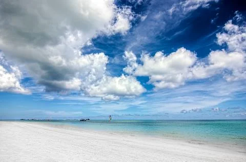 Storm on the Bavaro beach Stock Photos
