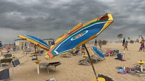 Storm on the Beach 03 Stock Footage 232020328