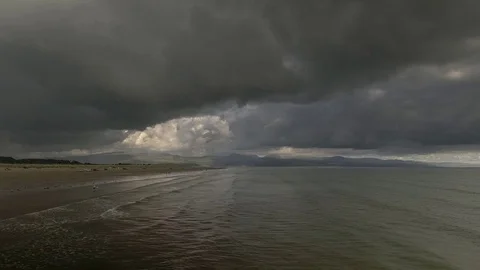 A storm at the beach. Stock Footage