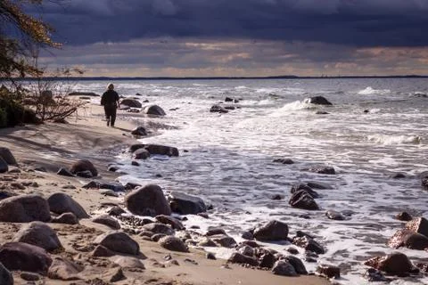 Storm at the beach Foto stock