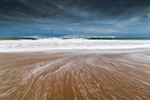 Storm on the beach Stock-Fotos
