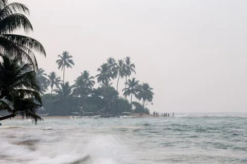 Storm on the beach. Stock Photos