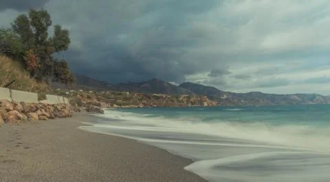 Storm in the beach Stock Photos