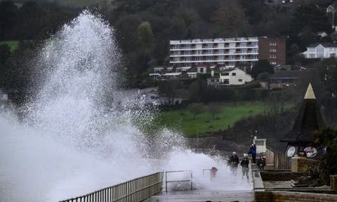  Storm Bert hits Devon, Exeter, UK - 23 Nov 2024 NEWS - Storm Bert hits th... Stock Photos