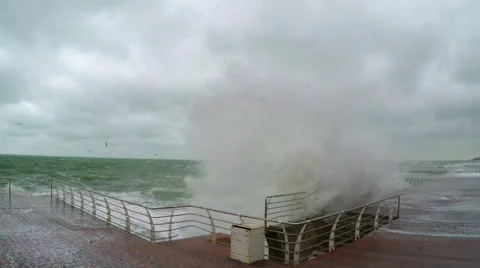 Storm on the Black Sea Stock Footage 58208883